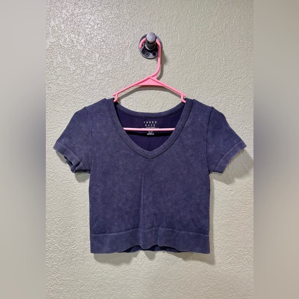 Trendy V-Neck Crop Top